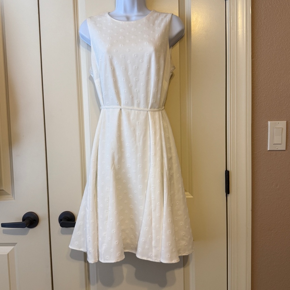 Tommy Hilfiger White Textured Mini Dress